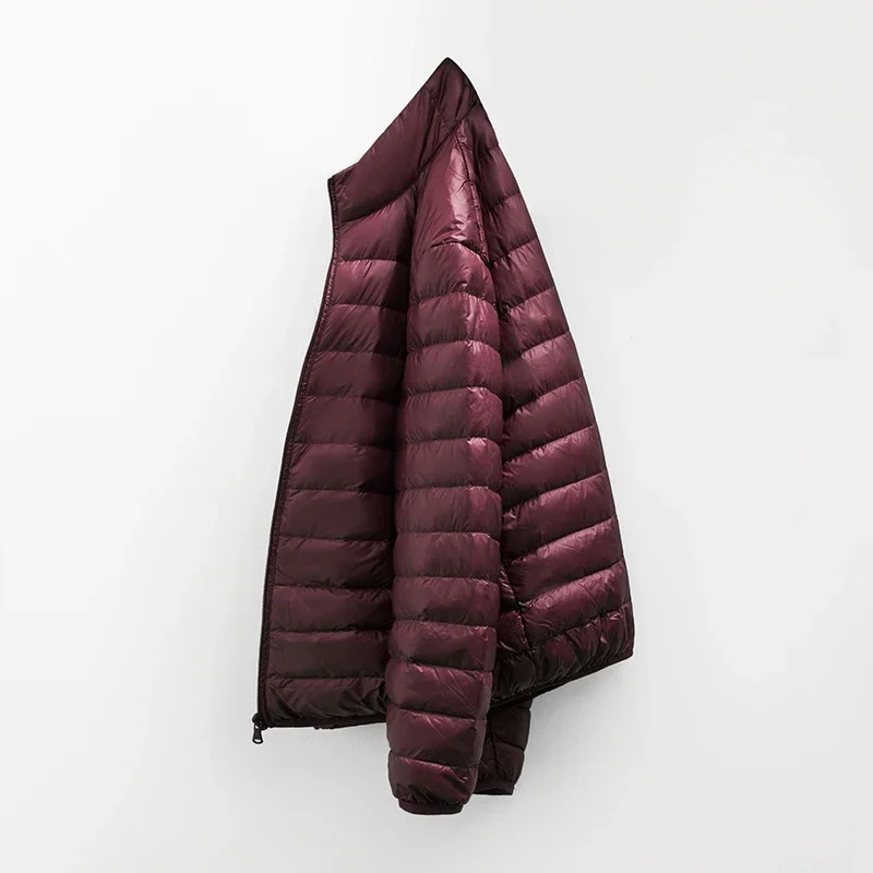 2023 Men Winter Coat Fashion Hooded White Duck Down Jackets Plus Size Ultralight Down Coat Portable Slim Down Parkas