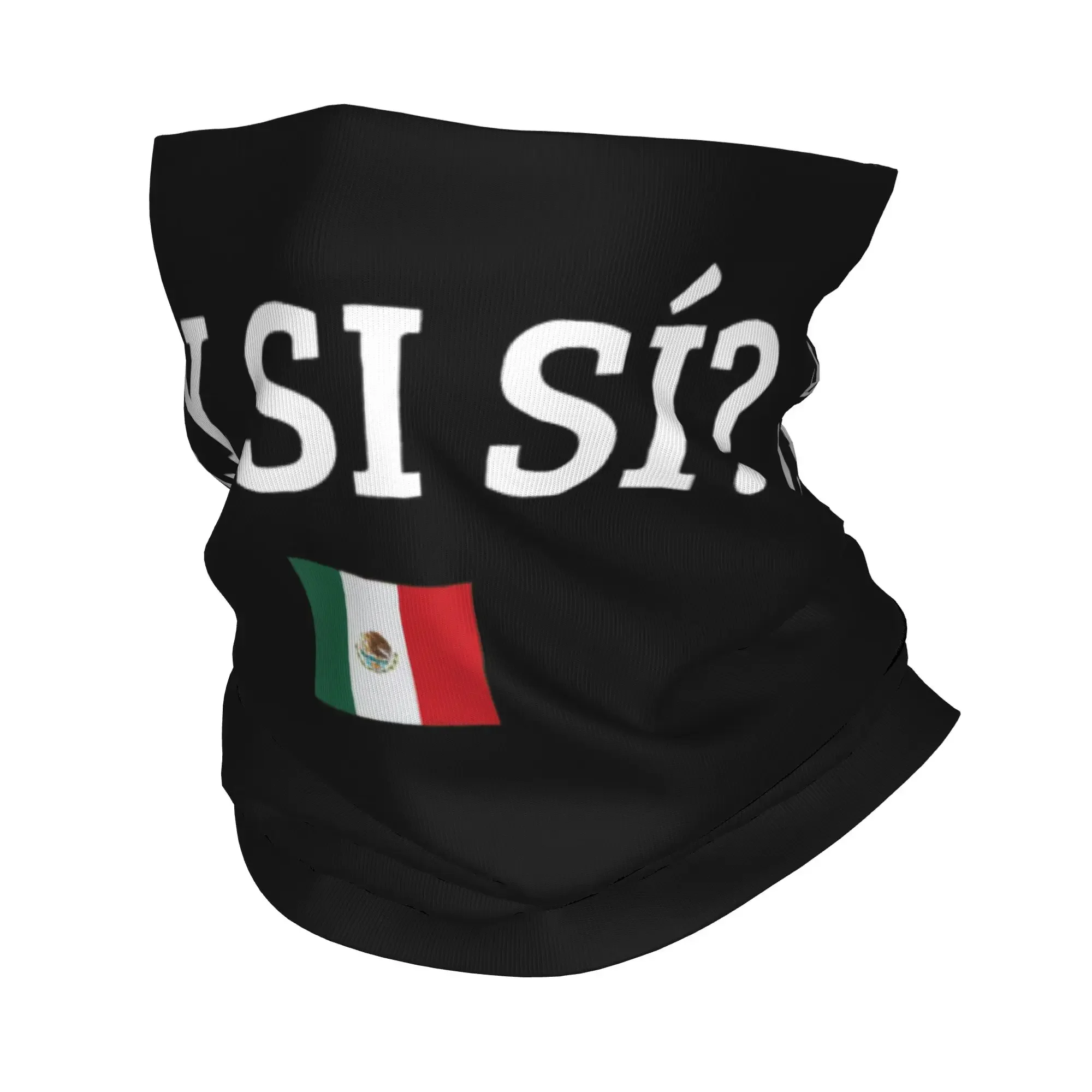 Nouveau cache-cou multifonctionnel Y Si Si avec citation espagnole optimiste, imprimé drapeau mexicain, masque cagoule, écharpe, couvre-chef pour adulte
