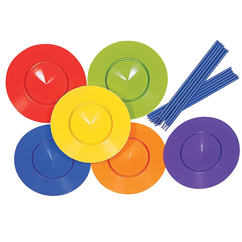 1-6Pcs/Set Acrobatic Turntable Boomerang Balance Skills Flying Disc Juggling Spinning Plates Outdoor Game Toys For Kids Adults