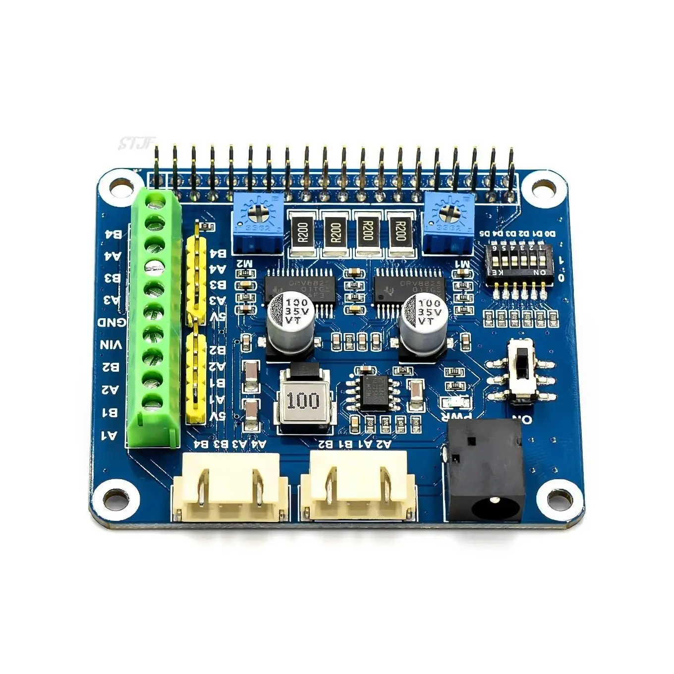 Imagem -03 - Stepping Motor Driver Breakout Board Chapé para Rpi Além Disso Zero w wh Jetson Canais Raspberry pi 4b 3b Drv8825