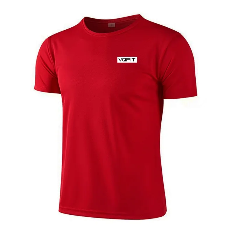 

Сетчатая новая брендовая мужская облегающая футболка для фитнеса, тренировок, тренажерного зала, трендовая быстросохнущая одежда для мышц, дышащая футболка с коротким рукавом