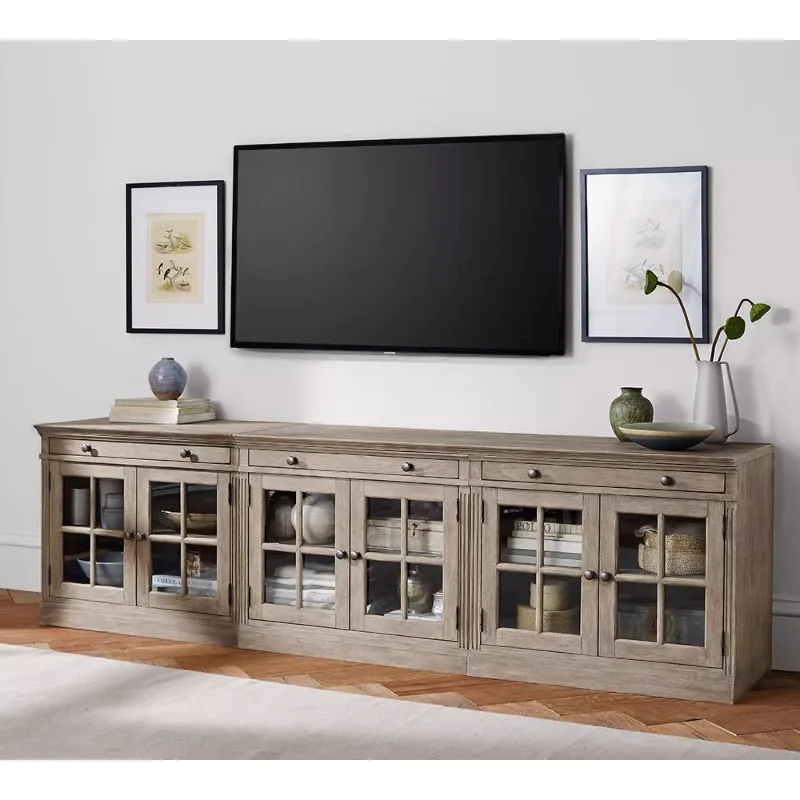 Potterybarn American living room combination cabinet TV cabinet Super long custom removable media cabinet/TVstands