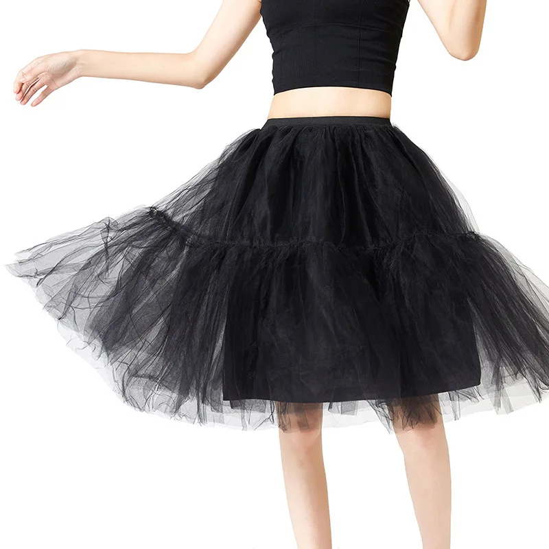 

Women Vintage Tulle Skirt Short Tutu Skirts Fancy Ballet Dancewear Party Ball Mini Multi Layered Maxi Lace Skirt Summer Q627