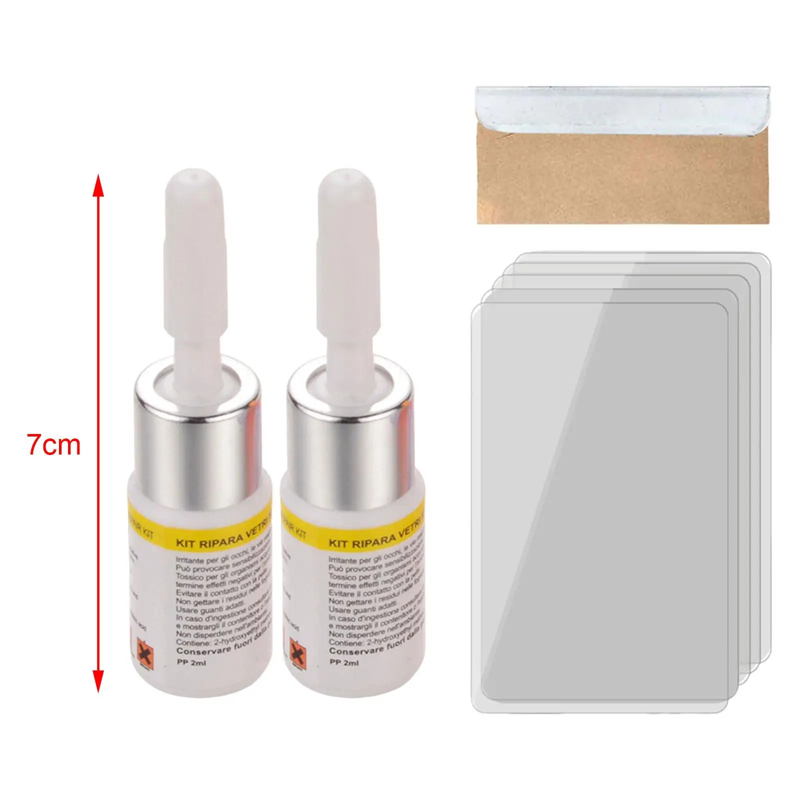 2x Car Windshield Crack Repair Kit Scratch Chip Cracks Repairing Easy to Use Automotive Glass Nano Repair Fluid Scratch Remover