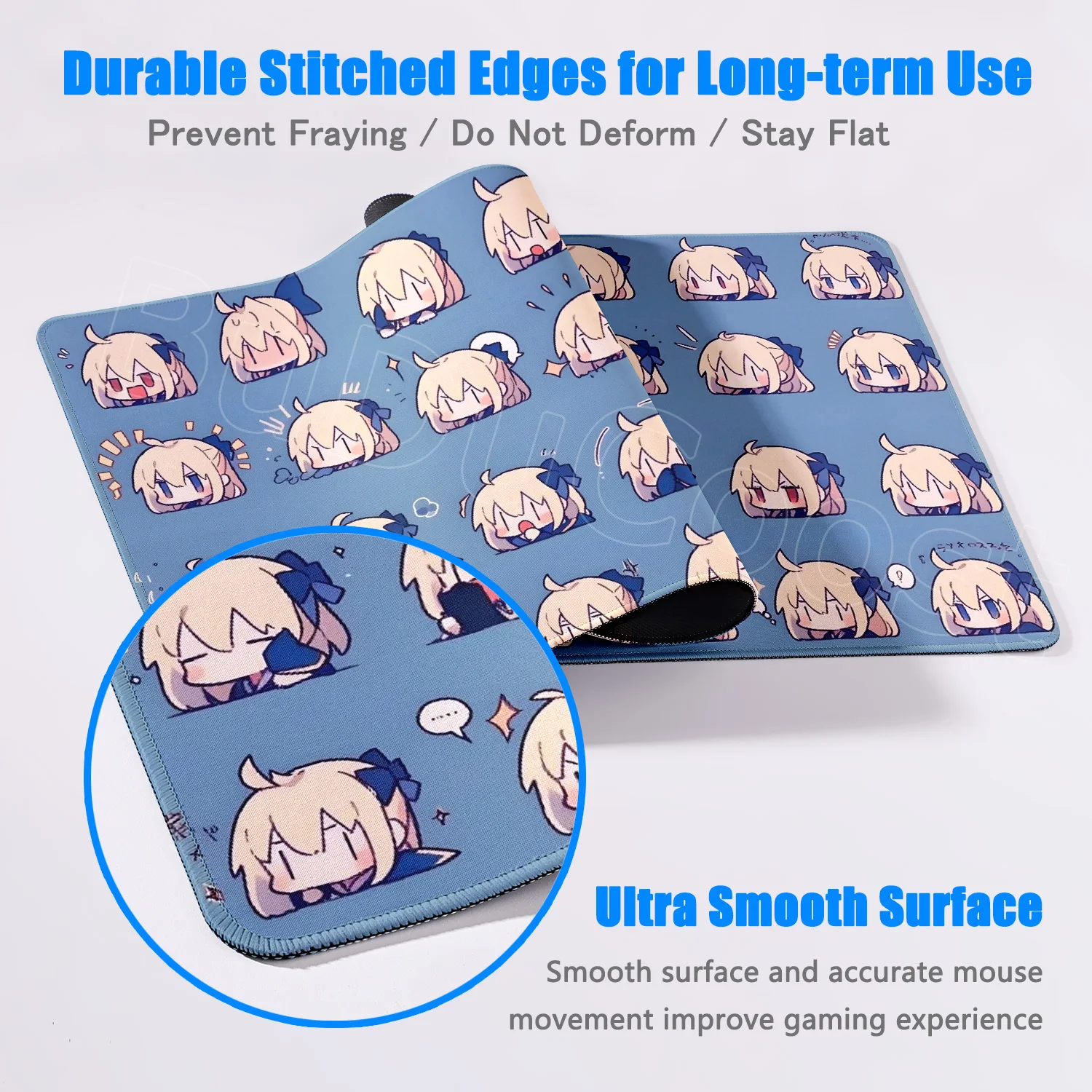Alfombrilla de ratón de Anime Many Pretty Fate Saber, alfombrilla de escritorio de goma antideslizante de 700 × 400mm, alfombrilla de ratón Kawaii para chica, alfombrilla para teclado para juegos, alfombrilla para ratón XXL