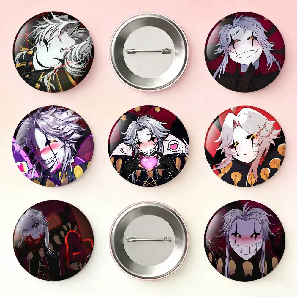 

P-Pierrot The S-Silent Clown Badges 25 32 44 58 75 mm Round Fans Collect Friends Gifts Brooch Souvenir