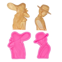 Hat Lovers Men and Women Silicone Molds DIY Fondant Cake Decorating Tools Resin Clay Soap Candy Chocolate Gumpaste Mold