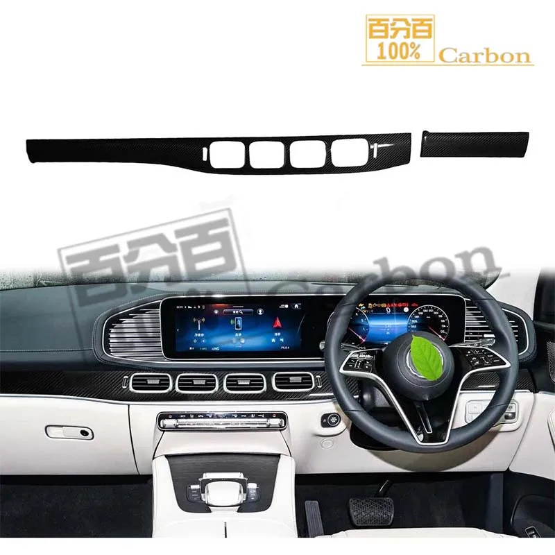

RHD only Real Dry Carbon Fiber Dashboard Panel Cover Car Accessories Interior Decorative For Mercedes-Benz GLE W167 2019-2024