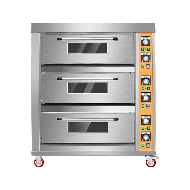 China Best Quality Commercial 3 Deck Oven 6-Tray Gas and Electric Baking Ovens Bread and Cake for Sale