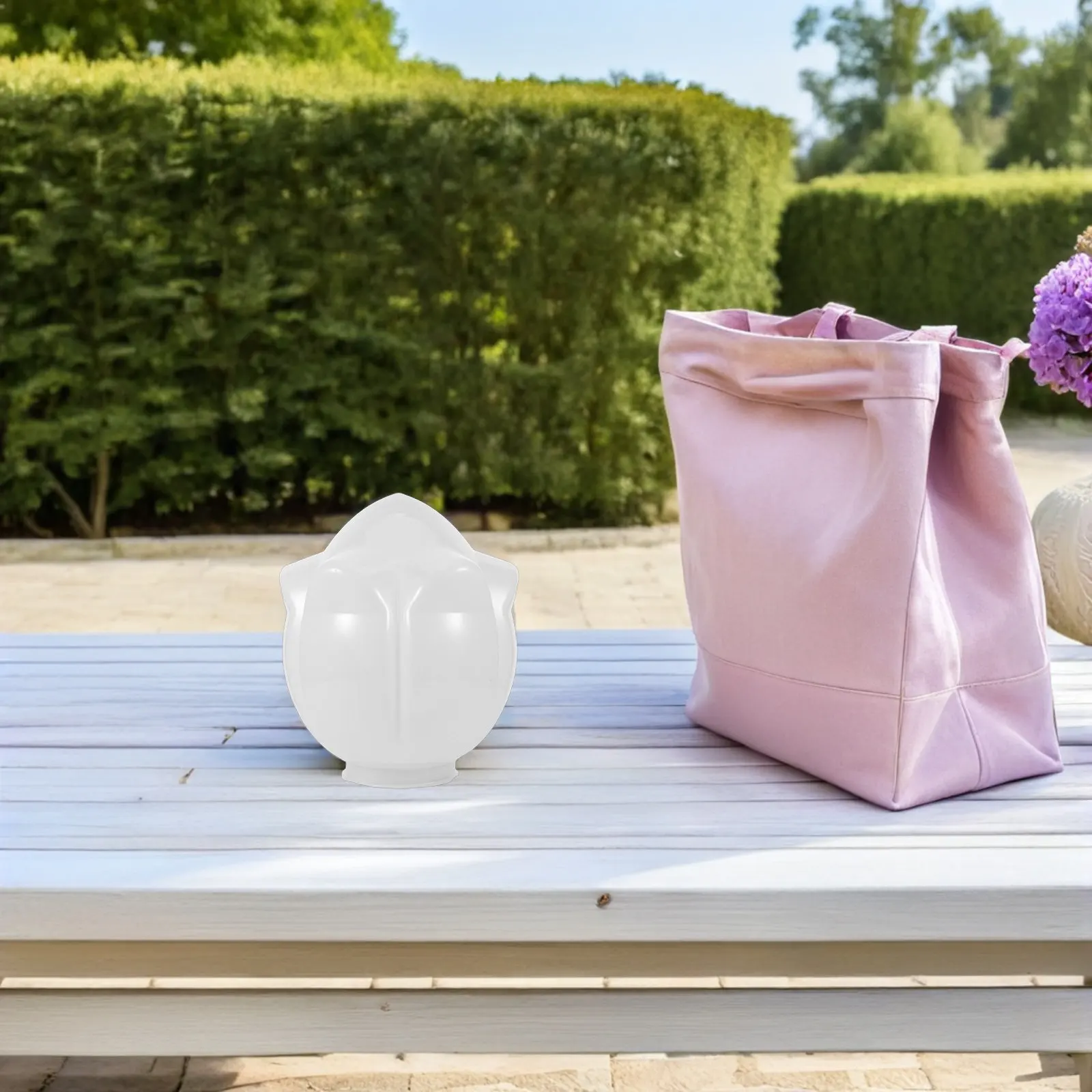 

Outdoor Waterproof Acrylic Lamp Cover Lotus Shape White Light Shade Patio Garden Wall Post Replacement Lamp Globe