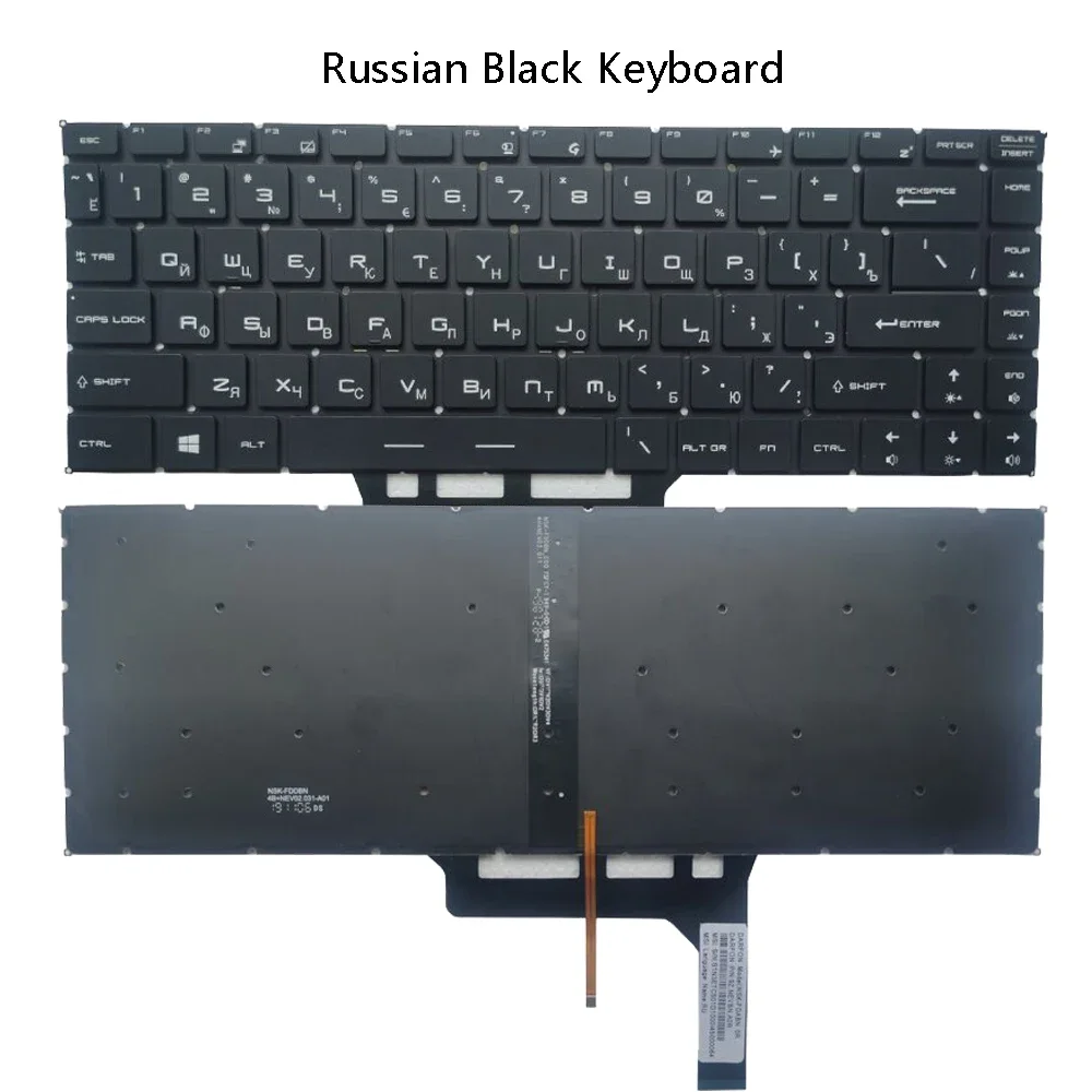 New Backlit US/Russian/Spanish Keyboard For MSI GS65 GS65VR MS-16Q1 GF63 8RC MS-16R1 MS-16R4 GF65 Thin 9SD 10SD MS-16W1 MS-16WK