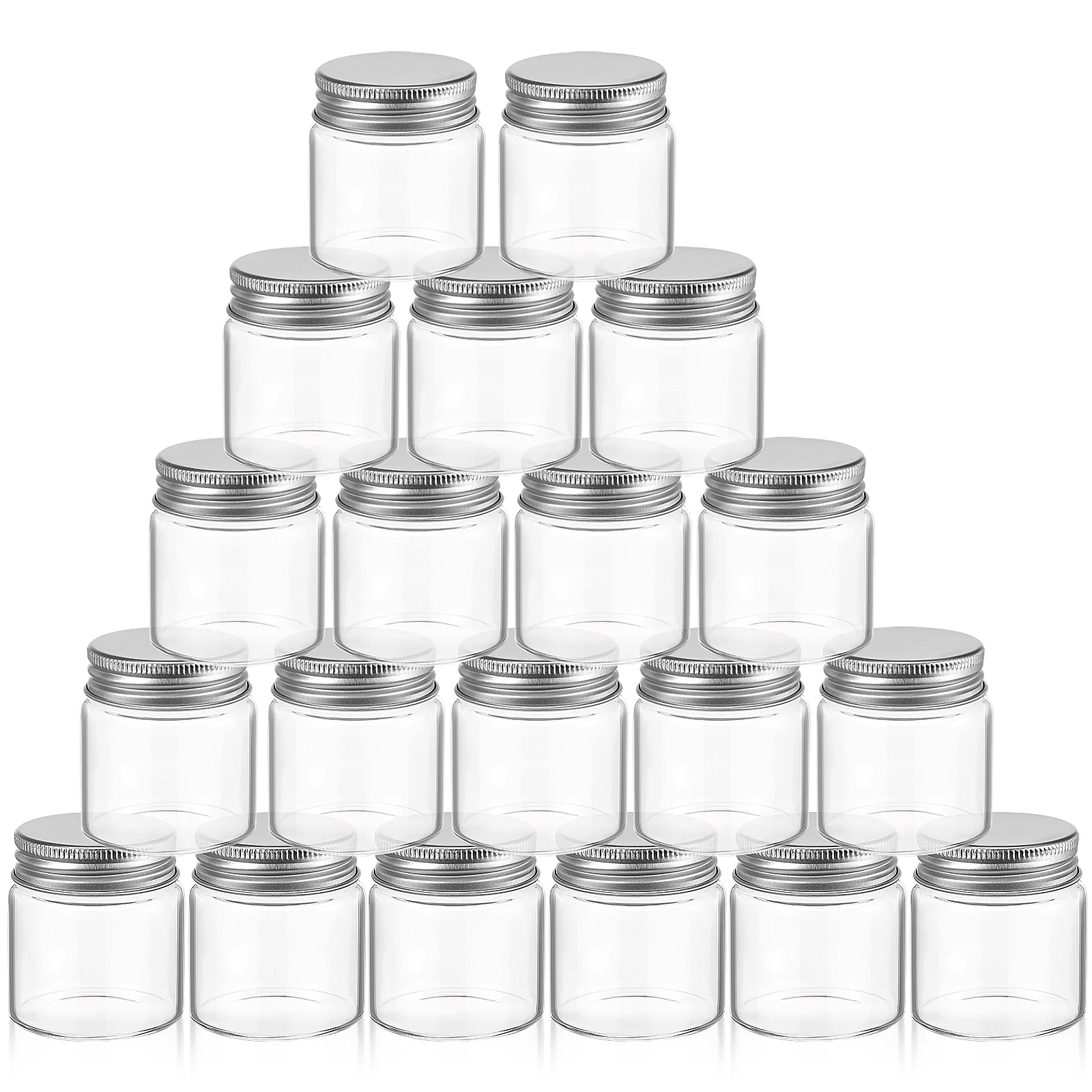 

20 Pcs Kitchen Storage Containers Glass Jar Sealing Lid with Airtight Tank Jars Preserving