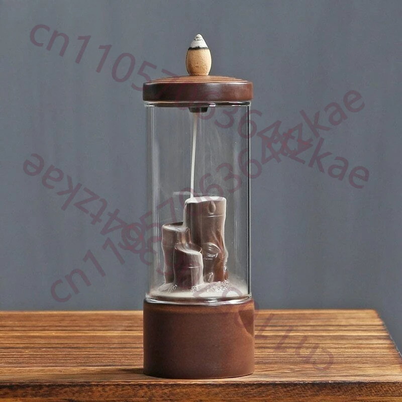 

Стеклянная ветрозащитная курильница для благовоний 16,5 см, украшение для дома, талисман удачи