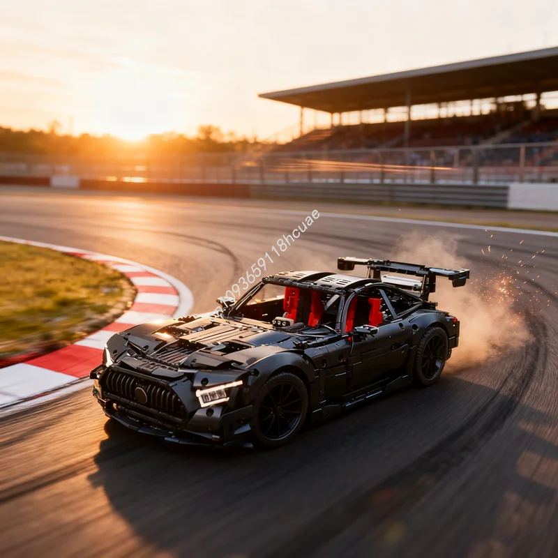 

2660pcs MOC Mercedesesed GT R Black Series Model Building Blocks Toys Assemble DIY Idea Brick Christmas Gifts Kids Birthday