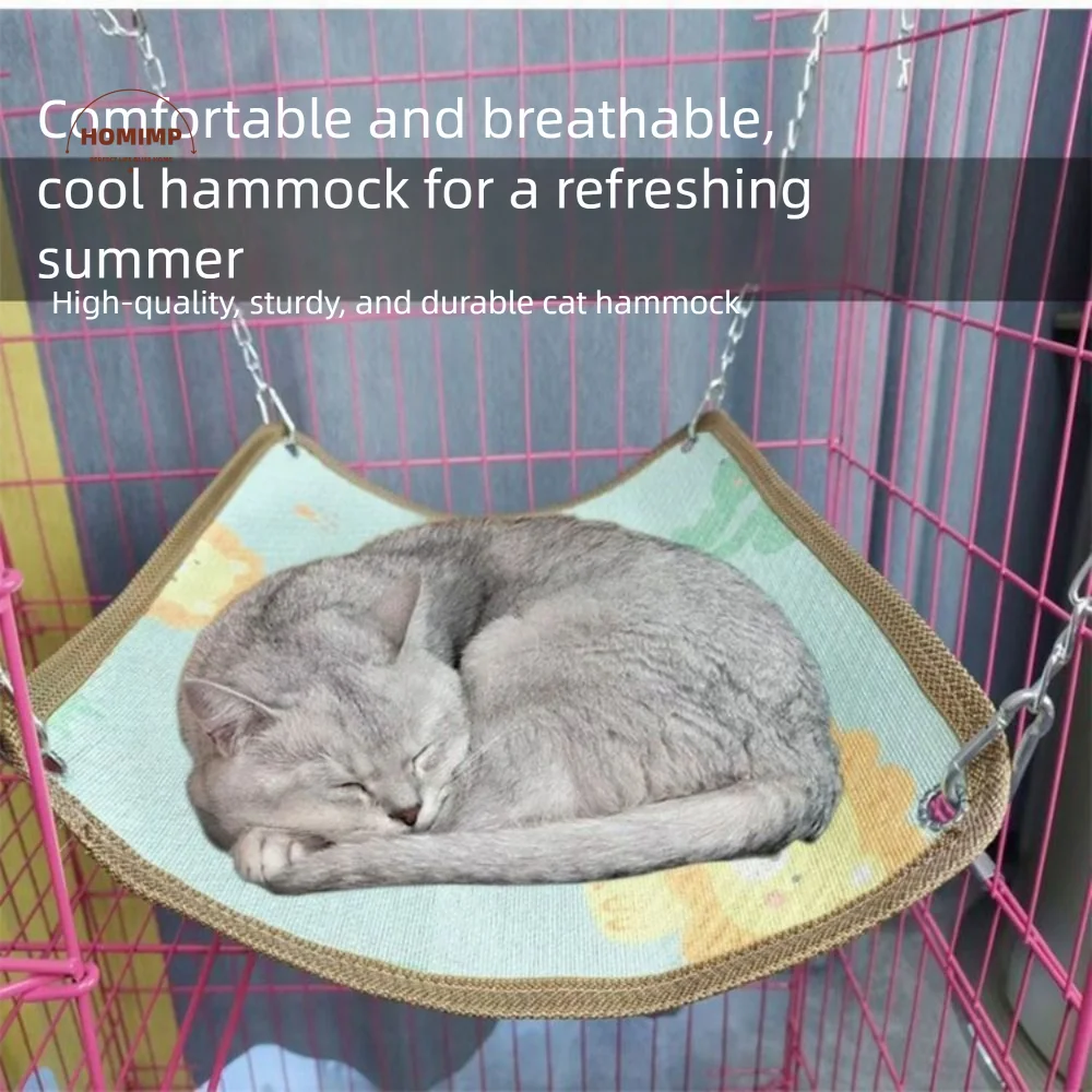 

Double-sided Cat Hammock Bed Cartoon Wear Resistant Cat Hanging Sleeping Bed Durable Breathable Cat Swinging Nest Four Seasons