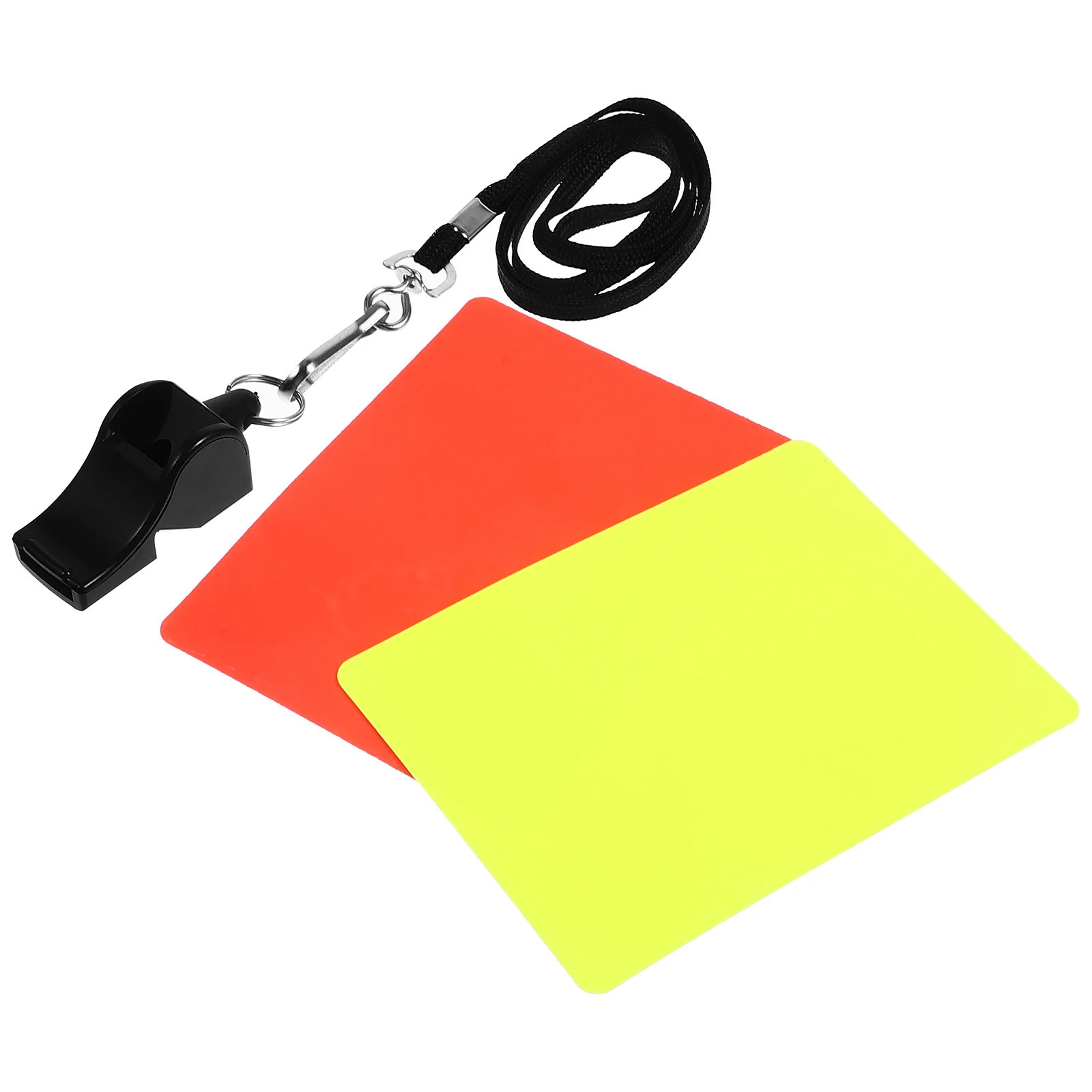 

1 set 1 Set Red Yellow Cards Referee Kit Whistle Lanyard Standard Wallet Football Soccer Accessories Competition Tools Portable