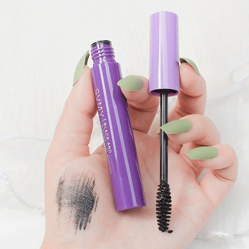 Black Waterproof 3D Mascara Lengthening Lash Eyelash Eye Beauty Makeup Extension Lashes Mascaras Purple Long-wearing Brush H3X6