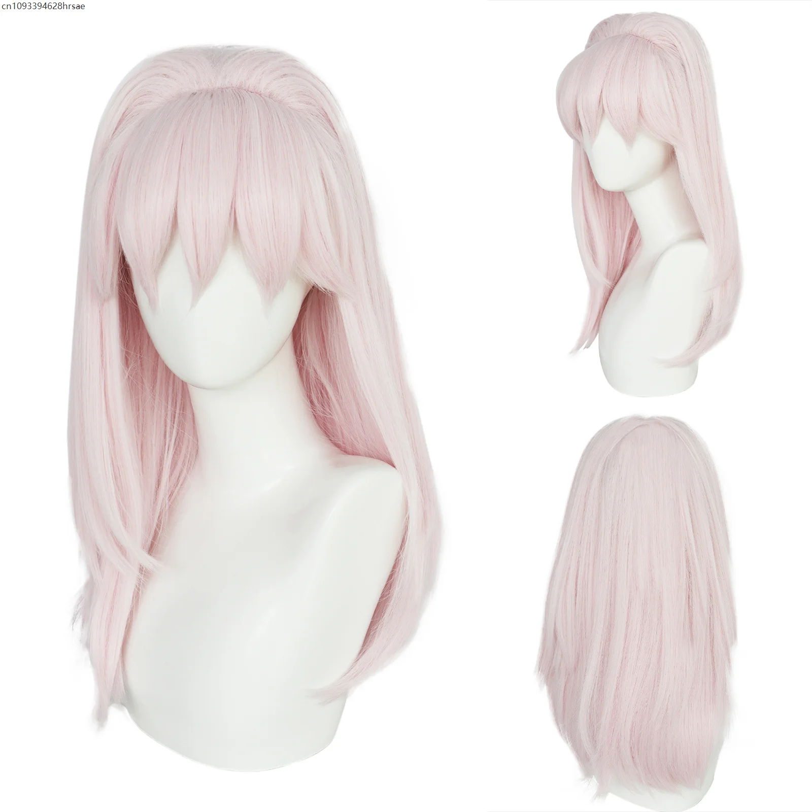 

Women Cosplay Wigs Long Pink Wig Role Play Synthetic Hair Halloween Costumes Halloween + Wig Cap