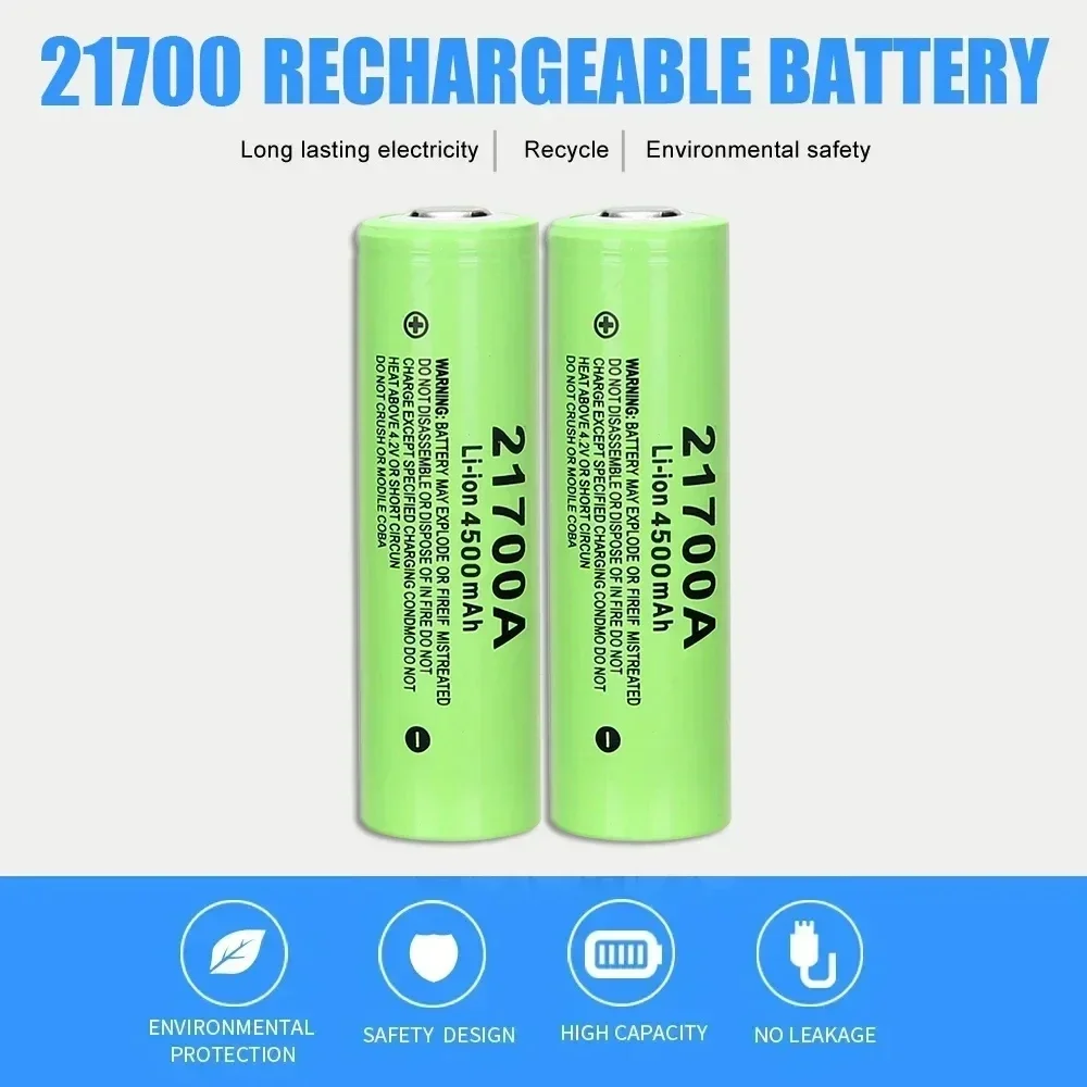 100% oryginalna bateria 21700 21700A 4.2V 4500mAh latarka o dużej pojemności akumulator litowy wielokrotnego ładowania pojazd elektryczny ładowarka