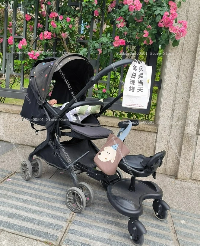 Double Stroller Accessories Universal Footrest for Twins Baby Carriage Travel Seat Add-on