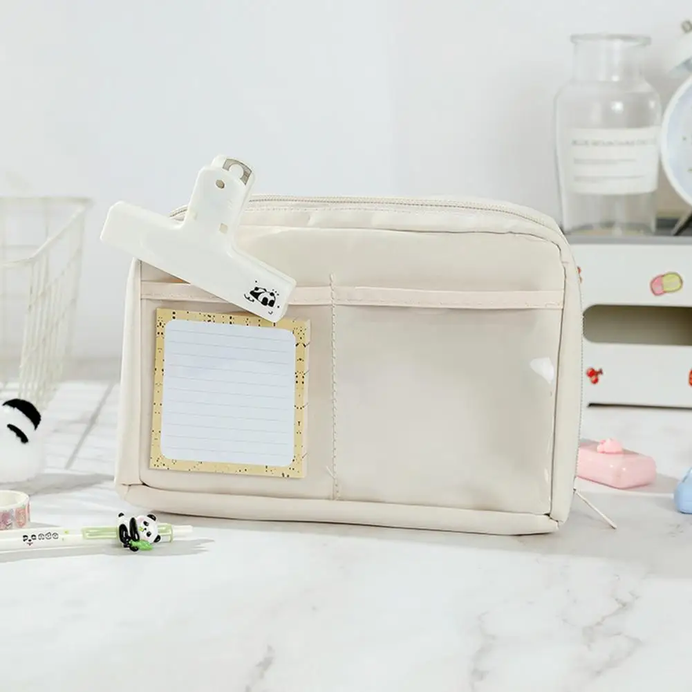 Двухслойный карандаш для офиса из искусственной холщовой ткани, многослойный карандаш с емкостью 100 ручек, водостойкий органайзер для офиса