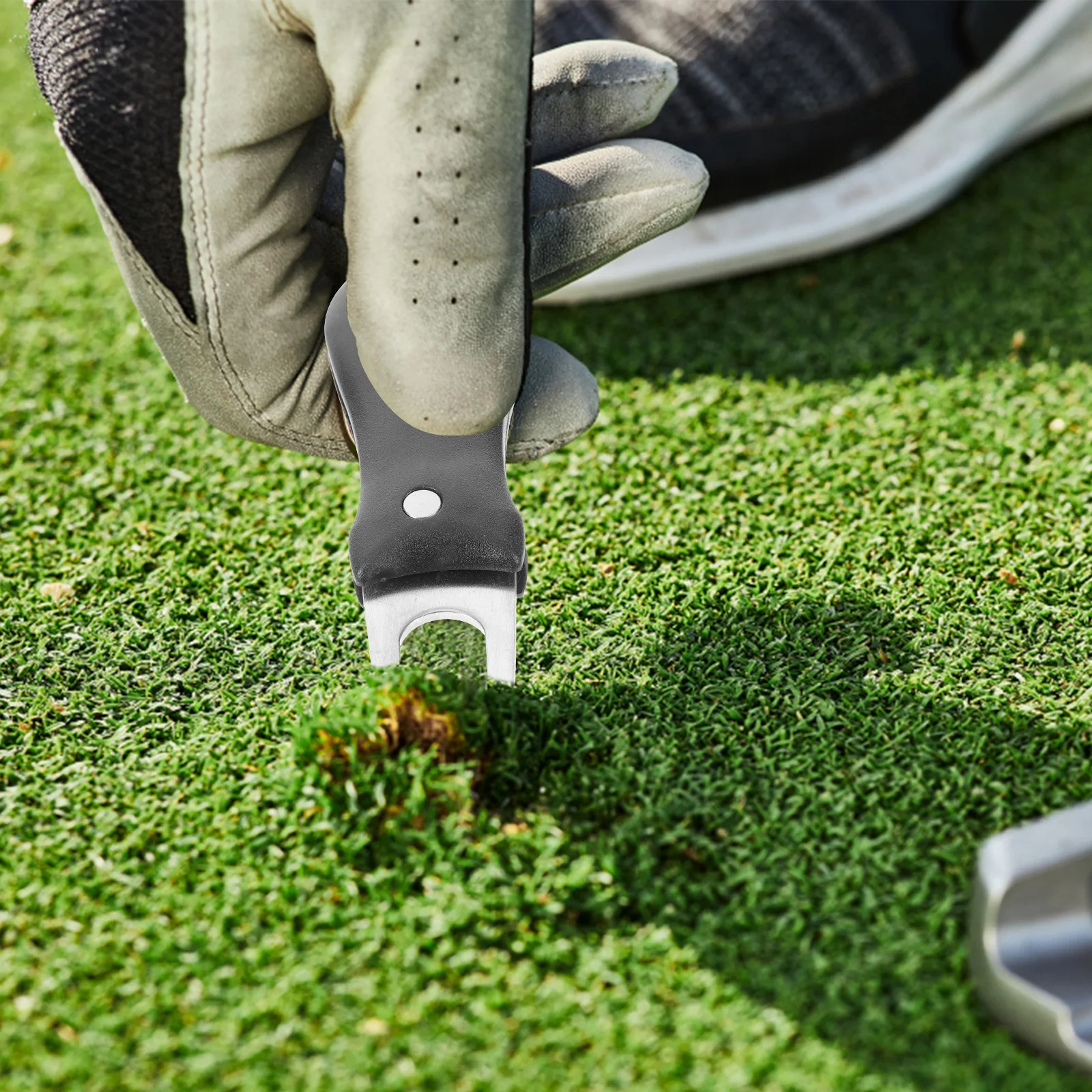 

Golf Divot Tool Stainless Steel Plastic Repair Fork Portable Ball Marker Lightweight Durable Design Ideal Gift