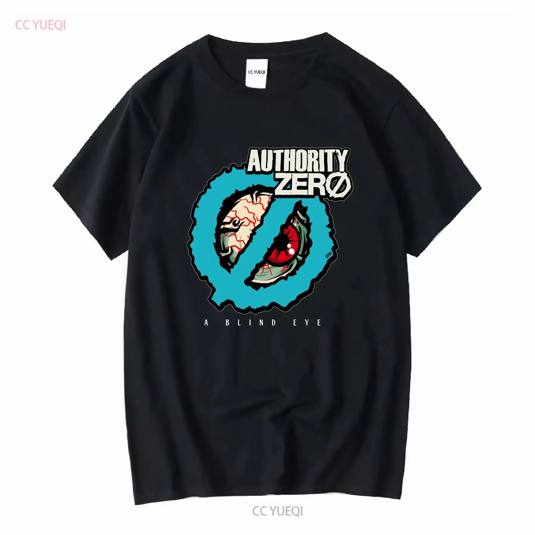 

NEW Popular Authority Zero A Blind Eye American Logo T Shirt SIZE S 4XL vintage Washed Slightly Unisex streetwear graphic