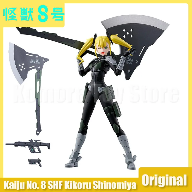 

Kaiju No. 8 Anime Figure Figure rise Standard Kikoru Shinomiya Action Figurine Metal Garurumon model Collection Toy For Kid Gift