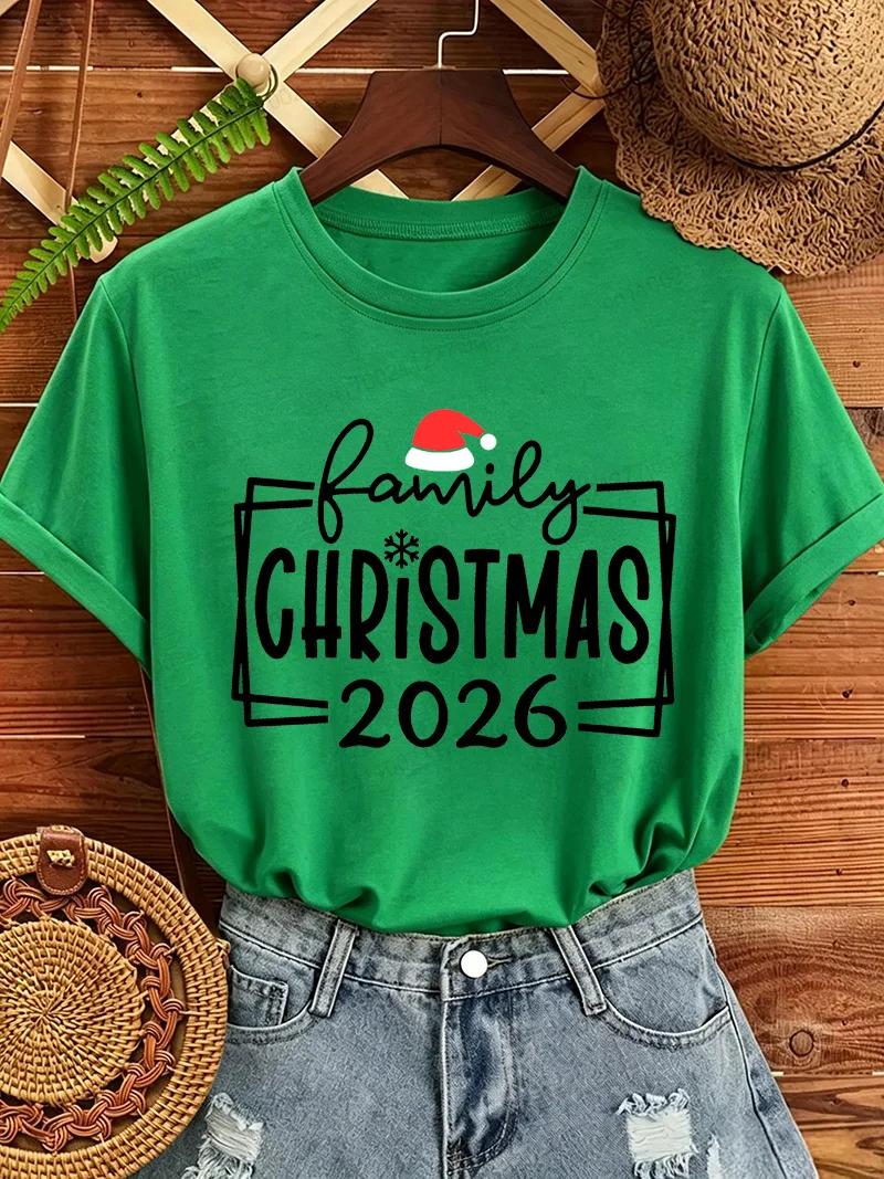 Family Matching Christmas T‑Shirt 2026 Christmas Crew Making Memories Together Graphic Tee Xmas Family Party Gift Tops