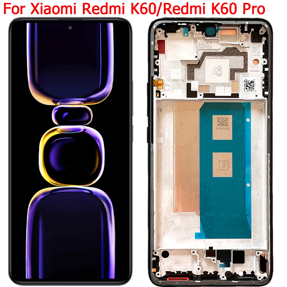 

ЖК-дисплей с сенсорным экраном и рамкой для Xiaomi Redmi K60 Pro, 6,67 дюйма, Redmi K60, запасные части