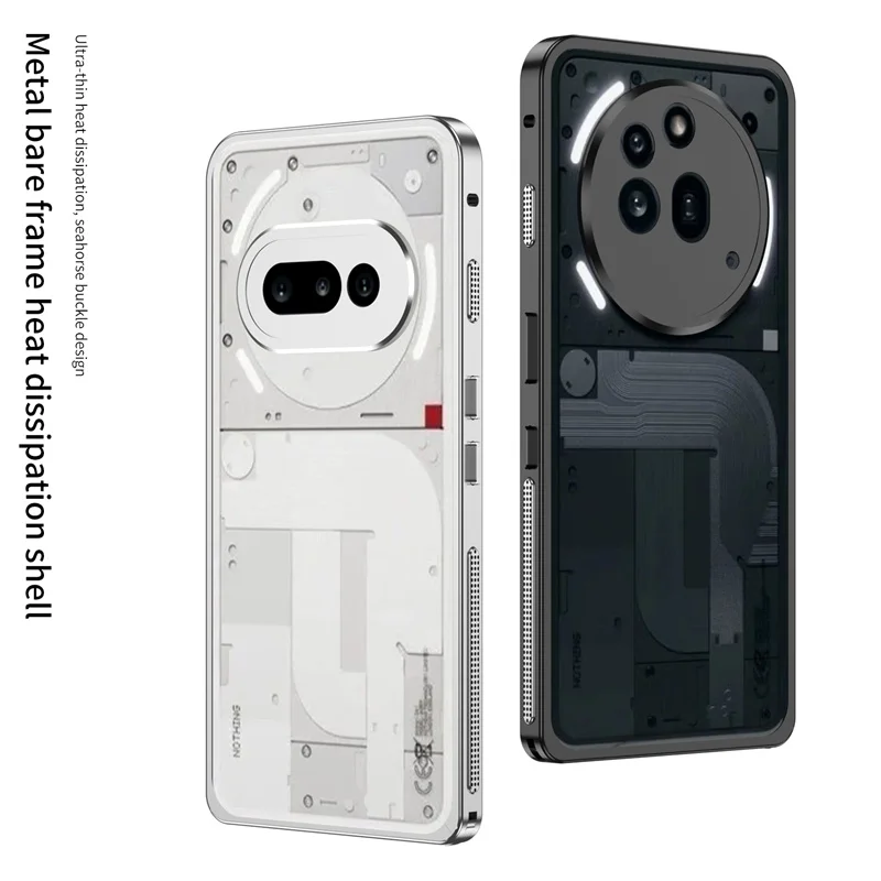 For Nothing Phone 3 A, funda de teléfono con marco de Metal de aleación de aluminio para Nothing Phone 3A Pro, cubierta protectora para cámara con cinturón de borde de parachoques