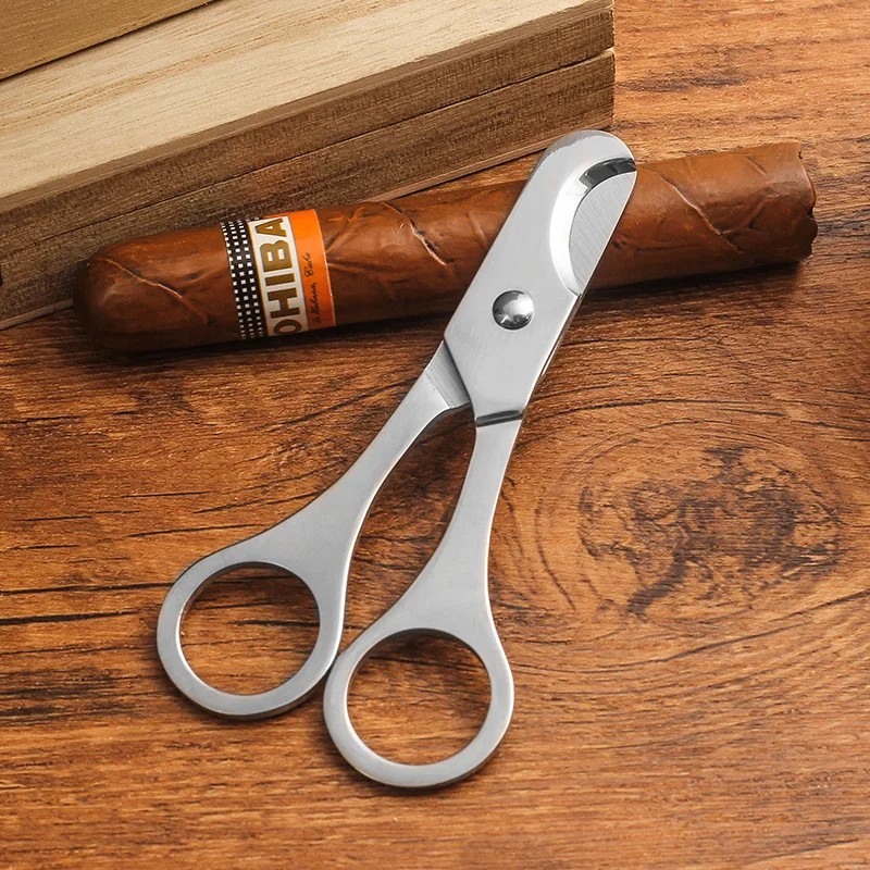Stainless Steel Cigar Cutter New Cigar Knife Metal Scissors Portable Cigar Tool