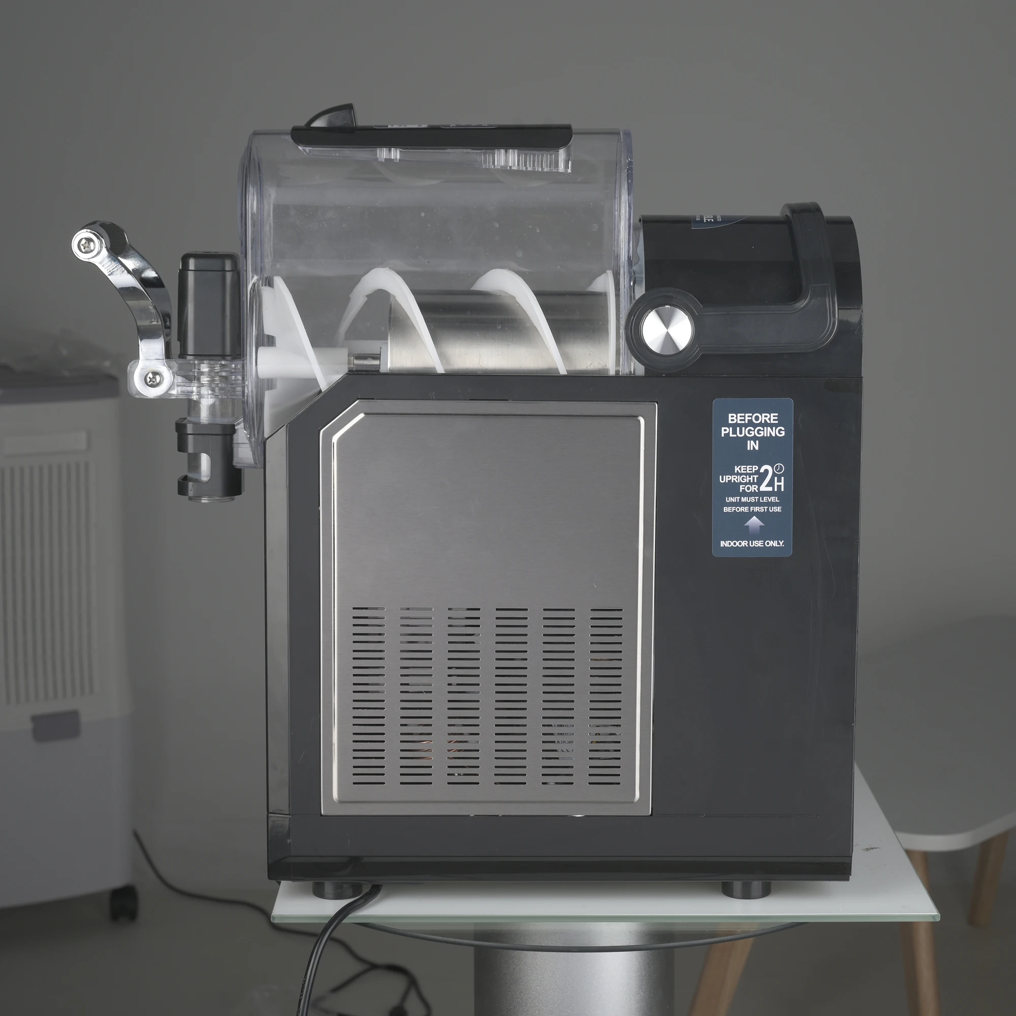 Máquina elétrica doméstica de gelo e gelo, automática, suco congelado, bebida, neve e gelo