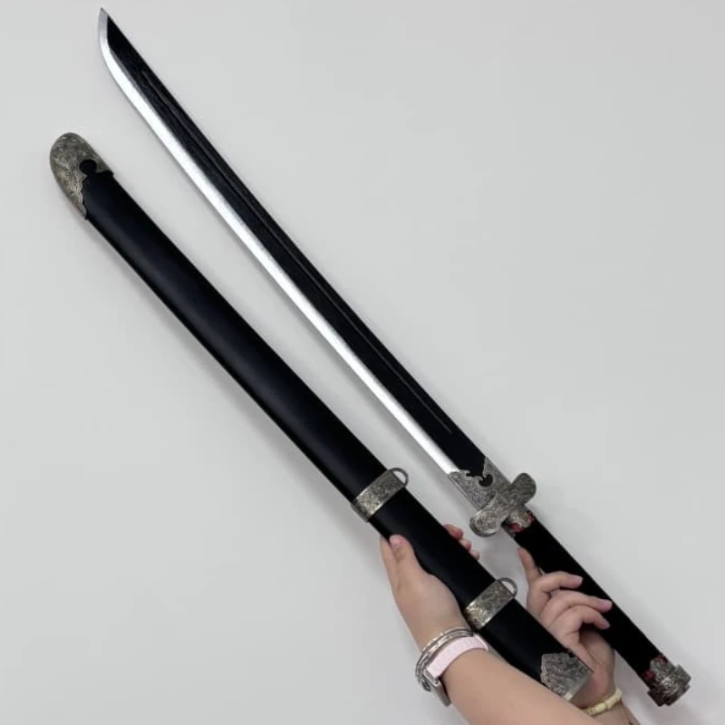

104 см черный золотой древний нож Чжан реквизит для косплея могила ребристая заметка периферийная модель бамбуковый игрушечный нож деревянный меч