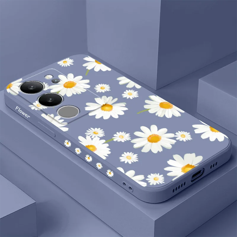 

Flying Daisies Phone Case For VIVO V50 V40 V30 V29 V29E V27 V27E V25 V25E V23 V23E V21 V20 Y20 Y12 Y21 Y22 Y50 Y35 Y76 Pro 4G 5G