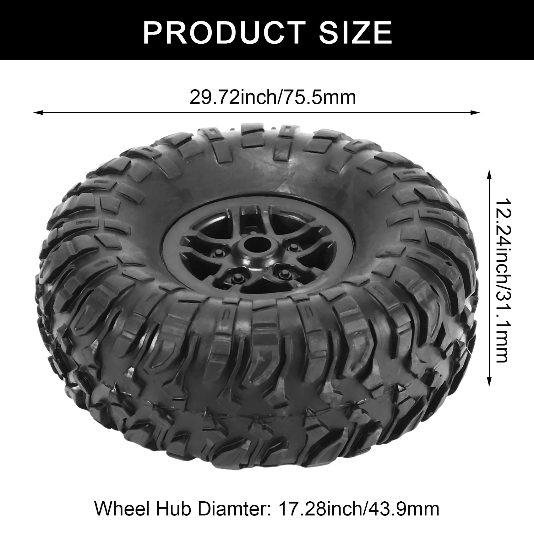 4 pezzi RC auto pneumatici ruota aggiornamenti accessori per MN D90 D91 D96 D99 MN90 MN99S 1/12 RC auto pezzi di ricambio