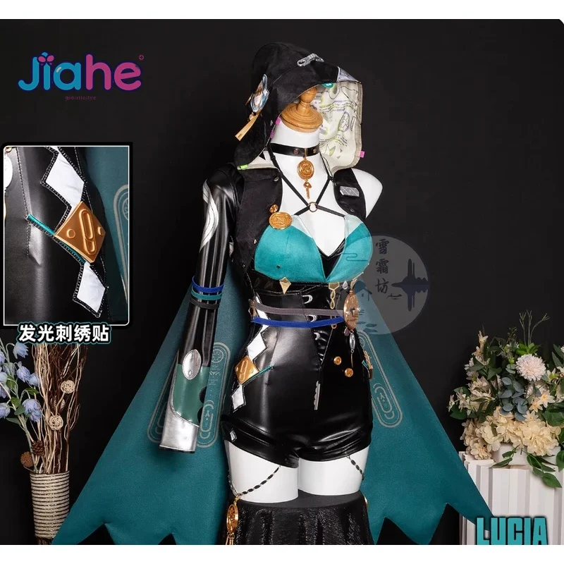 لعبة جديدة Zenless Zone Zero Lucia Elowen أزياء تنكرية من الجلد شورت كيب إكسسوارات زي كرنفال الهالوين #2