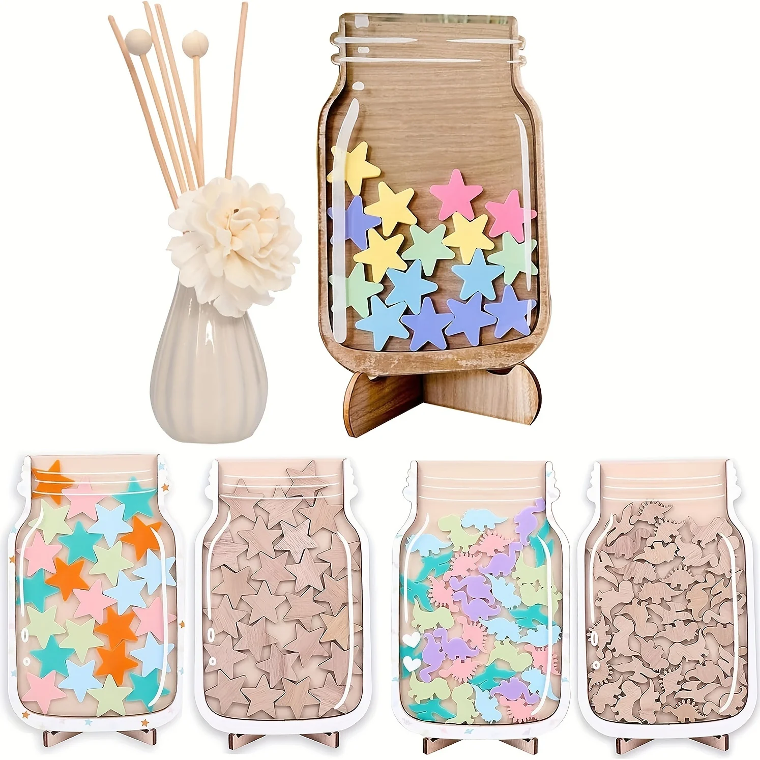 

1pc Classroom Celebrity Reward Cans with Teaching Reward Stickers, Home and Classroom Bulletin Boards, Regular Training Desks
