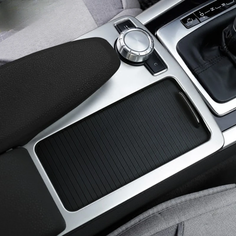 

Stainless Steel Water Cup Holder Panel Gear Shift Panel Decorative Strip Frame For Mercedes Benz W204 W212 C180 C200 2007-2014