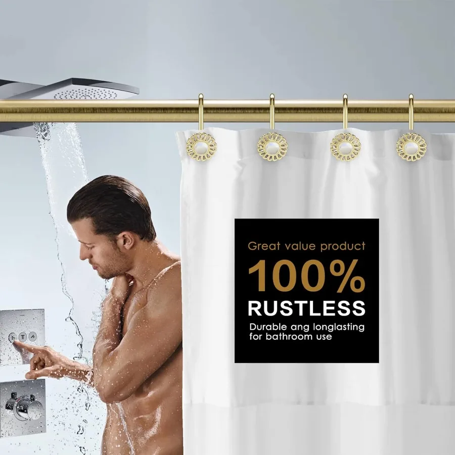 الذهب دش الستار السنانير خواتم الزخرفية دش الستار الشماعات الثقيلة حلقات دش معدنية عباد الشمس دش السنانير للعرض