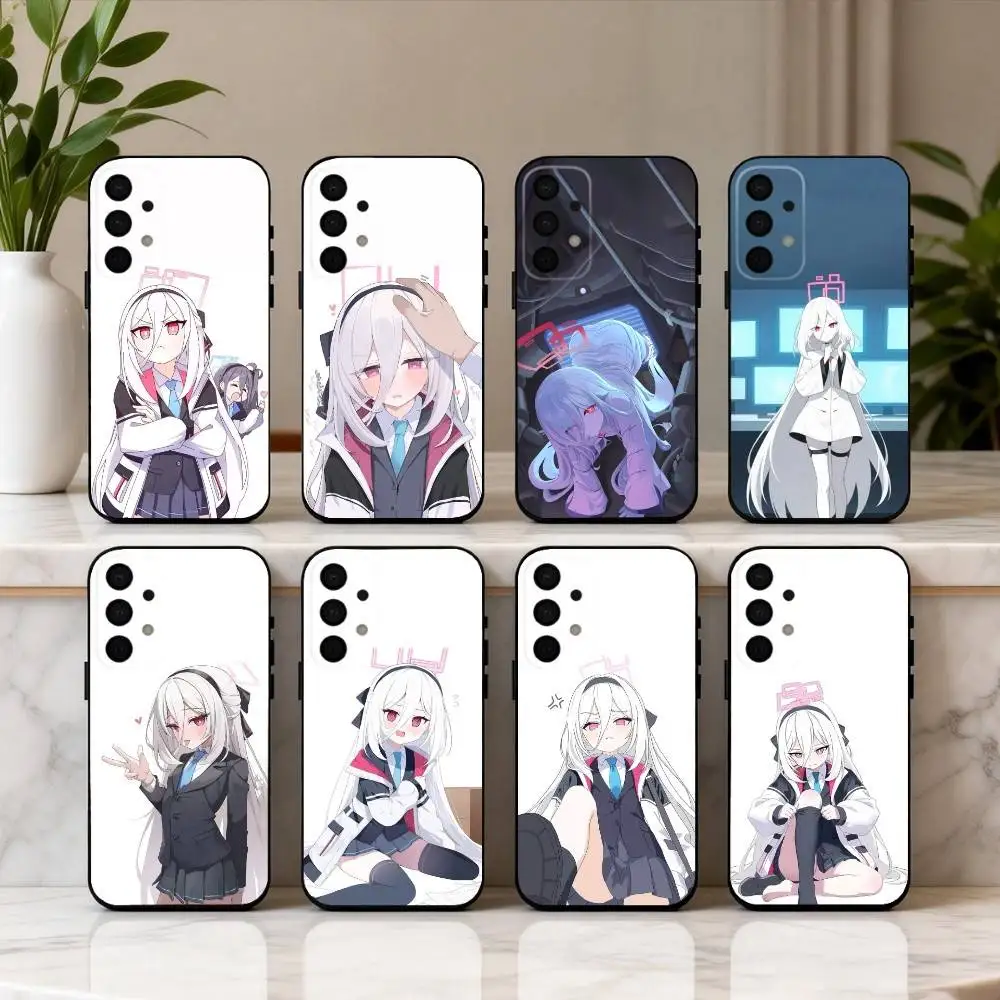 

K-Kei Cute B-Blue A-Archive phone Case For Samsung Galaxy A73,A72,A71,A70,A53,A52,A51,Others Soft Black Shell