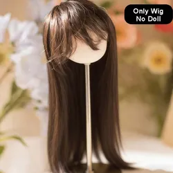 1/6 Bjd Wig Accessories for BJD Doll DIY Toys Light Golden Long Hair with Bangs Dress Up Girl Diy Toys Bjd Doll Wig