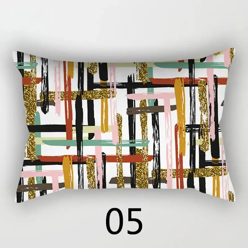 Almohada de cintura de decoración Popular para el hogar, funda de almohada, suministros de sofá, Serie de impresión