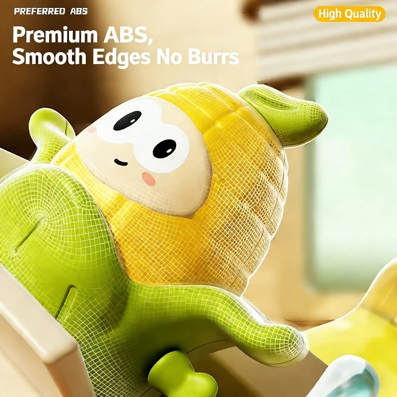 Baby Dancing Corn Toy, Winding and Twisting Toy, Corn Fun and Creative Game with Wheels, Movable Puzzle Early Education Toy