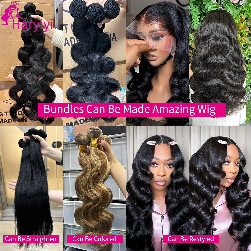Body Wave Bundles Echthaar 12A Rohhaar-Bündel 22/24/26 Zoll Brasilianische Echthaar-Bündel Naturschwarz Body Wave Bundles – Detail 6