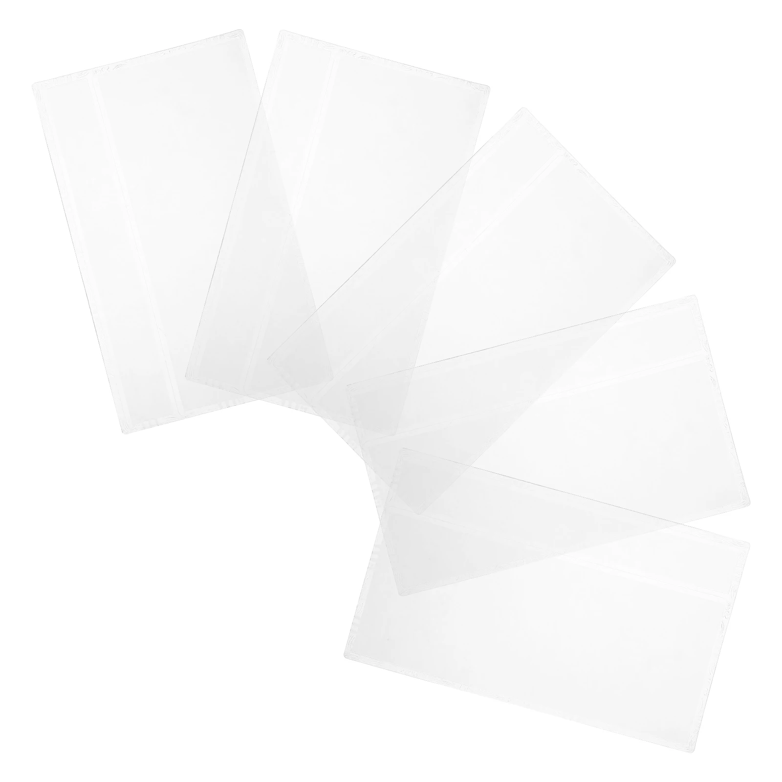 5 Pcs Hard Rubber Cover Protective Clip Rigid Currency Bill Clear Holders Display Frames Paper Sleeves Plastic Banknote