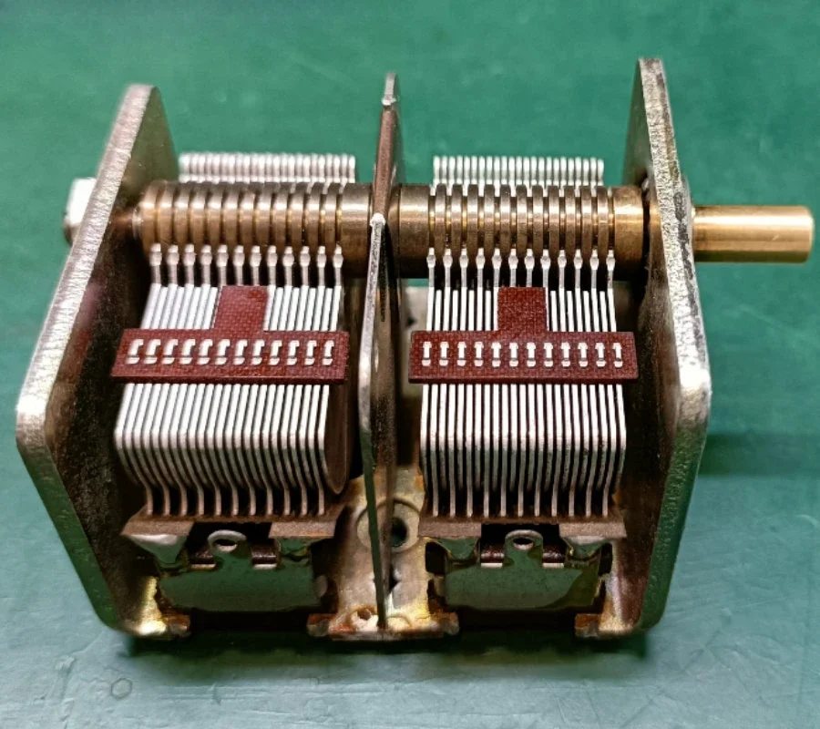 Cb-2-365 Air Medium Dual Variable Capacitor Mineral Radio Electronic DIY