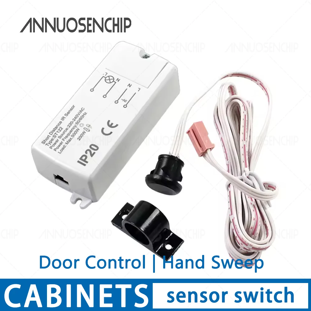 

Высоковольтный сенсорный выключатель 220В с датчиком движения, съемный, для умного управления шкафами, гардеробами, потолочными светильниками - Датчик движения