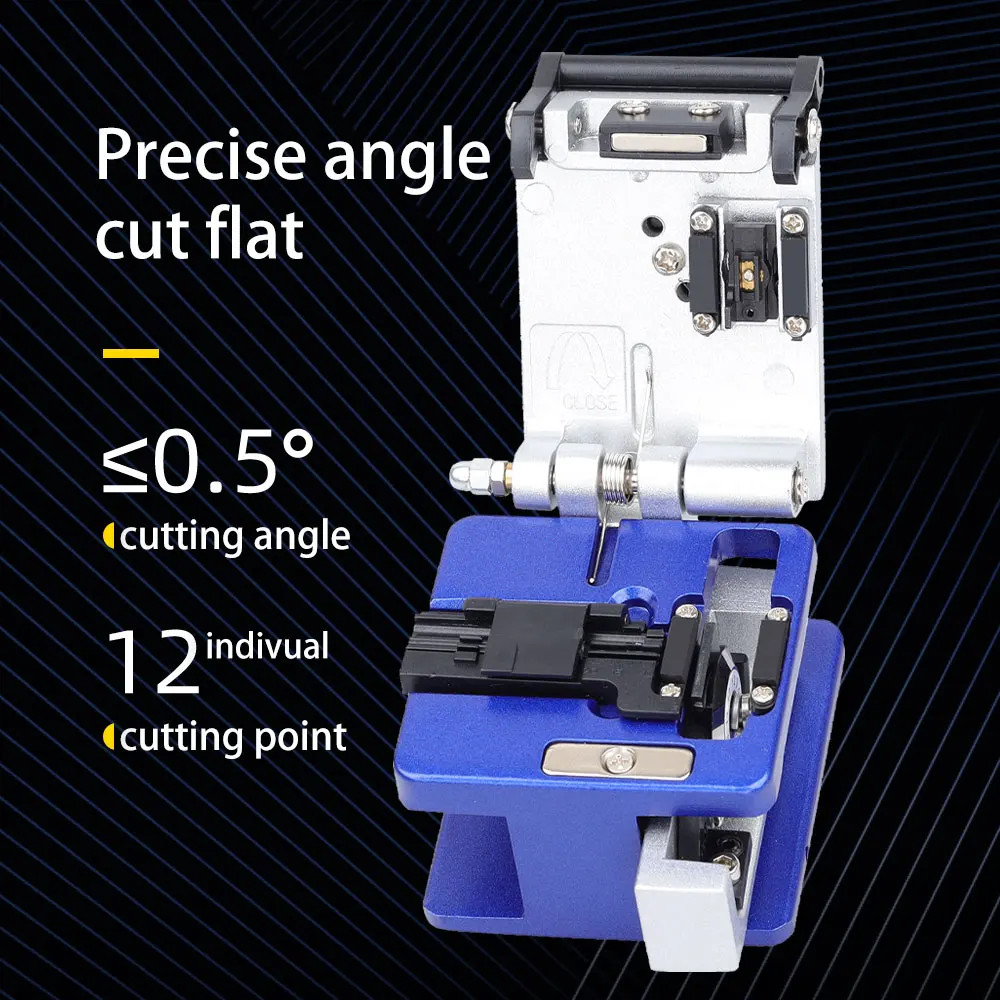 16 Surface Blades FC-6S 36000 Times Lifespan Optical Fiber Cleaver, FTTH Cable Knife Cutter Tool Equipment