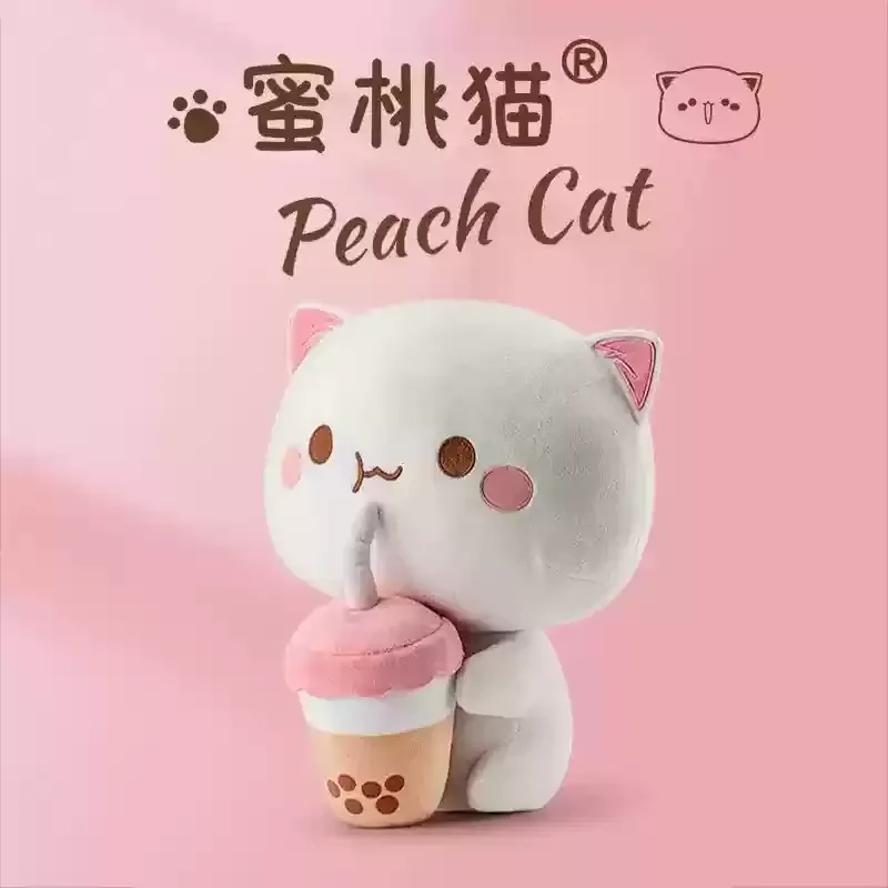 Knuffels 30 cm Perzik Kat Mitao Kat Gevulde Plushie Pop Schattige Dieren Gevulde Kussen Home Decor Kinderen Speelgoed meisje Verjaardagscadeau